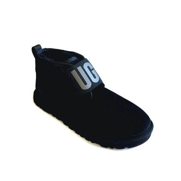 UGG Neumel II Graphic Spell Out Ankle Chukka Boots Mens Size 9 Black 1119392 - Picture 1 of 8
